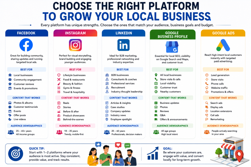 Best social media platforms for small local businesses