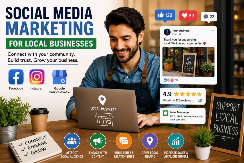 Social media marketing for local businesses to attract nearby customers
